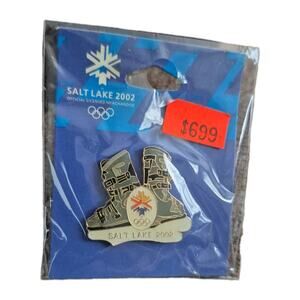 SALT LAKE CITY 2002 Olympic Winter Games Ski Boots PIN - New on Card!